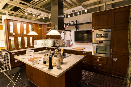 Kitchen in the furniture store "Ikea"のeditorial素材
