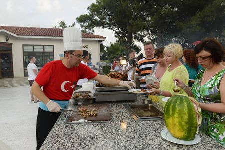 BELDIBI, TURKEY - September 11, 2015: The event of the "Turkish Night" show at the Turkiz Beldibi Resort & Spaのeditorial素材