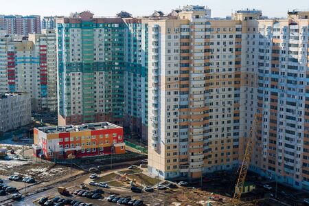 MOSCOW, RUSSIA - March 10 2015, Area of new buildings on the outskirts of Moscowのeditorial素材