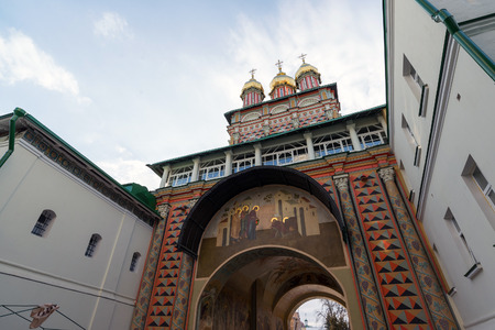 church in the Trinity Sergius Lavra in Sergiev Posad. Russian Federationのeditorial素材
