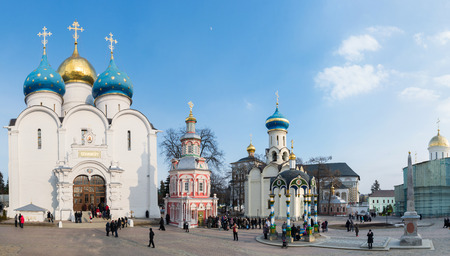 Sergiev Posad, RUSSIA-MARCH, 15, 2012. Monastery in a Sergiev Posad in the Moscow region. It was built in the 14th centuryのeditorial素材