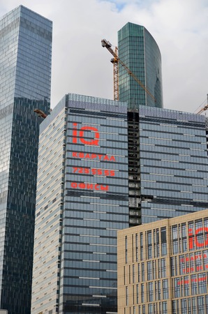 MOSCOW. RUSSIA - MAY 23.2015. The Moscow International Business Center. MIBC is one of  a largest construction projects in Europeのeditorial素材