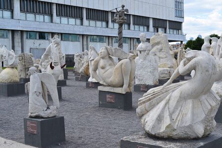 Moscow, Russia, May, 12,2015, Muzeon Park in the center of the city, a place of walks and sculptures since the Soviet Union and contemporaryのeditorial素材