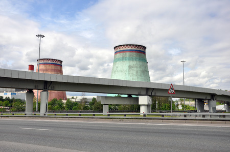 MOSCOW, RUSSIA - 31.06.2015. Mosenergo Energy Company, which is a controlled by Gazprom. CHP 26のeditorial素材