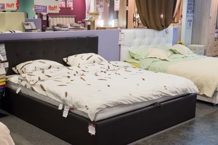 MOSCOW, RUSSIA - 24.09.2015. The interior of the shop Hoff - one of the largest Russian furniture networkのeditorial素材