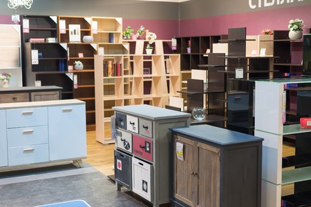 MOSCOW, RUSSIA - 24.09.2015. The interior of the shop Hoff - one of the largest Russian furniture networkのeditorial素材
