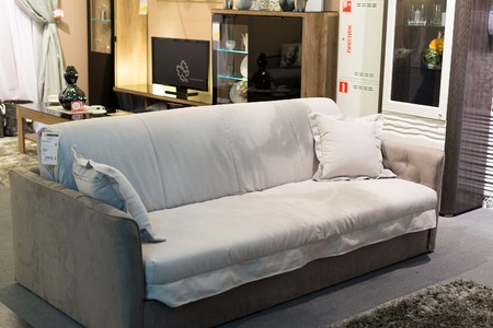 MOSCOW, RUSSIA - 24.09.2015. The interior of the shop Hoff - one of the largest Russian furniture networkのeditorial素材