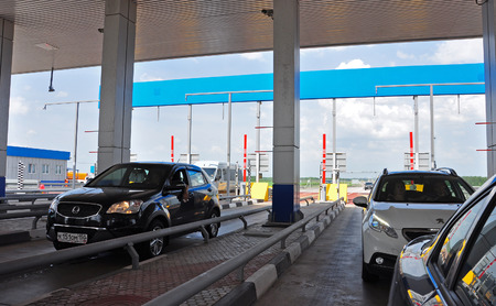 TULA, RUSSIA - 20.05.2015. Payment points on the highway M4 Don