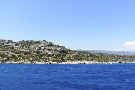 water of a Mediterranean Sea off the Turkish coastの写真素材