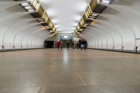 Nizhny Novgorod, RUSSIA - 02.11.2015. The interior of a metro station Leninskaya