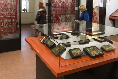 VLADIMIR, RUSSIA -07,11,2015. Museum of crystal and varnished miniature temple is located in the Old...