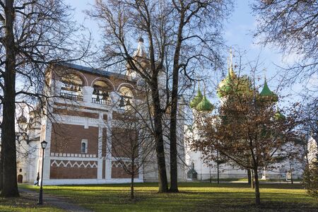 Suzdal, Russia -06.11.2015. Square in front of St. Euthymius monastery at Suzdal was built the 16th century. Golden Ring of Russia Travelのeditorial素材