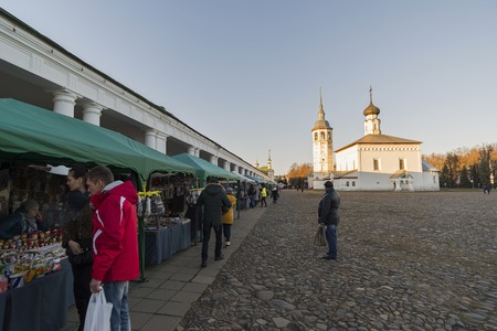 Russia, Suzdal - 06.11.2011. Trade area - the historic center of the city is part of the Golden Ring Travelのeditorial素材