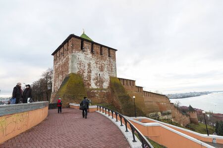 Nizhny Novgorod, Russia - November 11 2015. View of the Kremlin's St. George Towerのeditorial素材