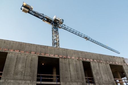 Construction of a residential house of panelの写真素材
