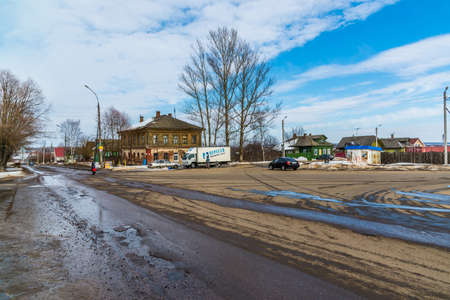 Tutaev, Russia - March 28, 2016. Architecture and general view of the townのeditorial素材