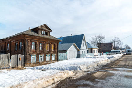 Tutaev, Russia - March 28, 2016. Architecture and general view of the townのeditorial素材