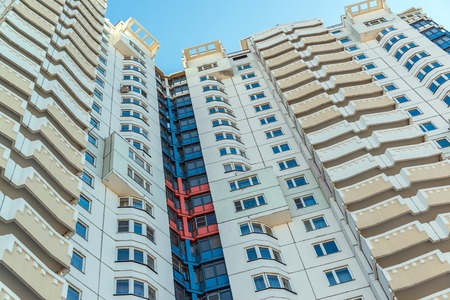 Modern multistory residential buildings in a sunny dayの写真素材