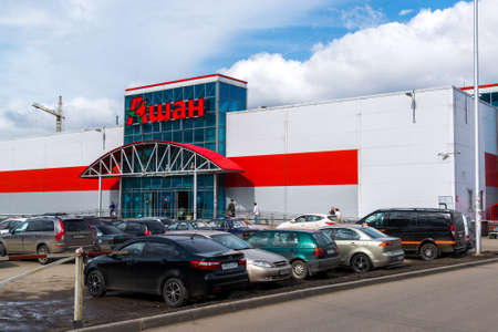 Andreevka, Russia - April 11.2016. Ashan - A large chain stores of food and related products