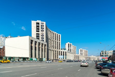 Moscow, Russia - April 04, 2016. The Vnesheconombank on Academician Sakharov Prospectのeditorial素材