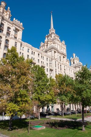 Moscow, Russia - September 23.2015. The hotel Radisson Royal Hotel, one of the seven Stalin skyscrapersのeditorial素材
