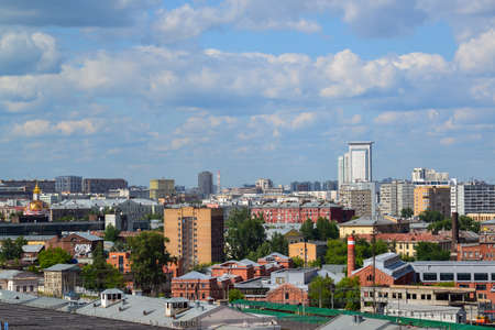 Moscow, Russia - June 8, 2016. View of the downtown on top