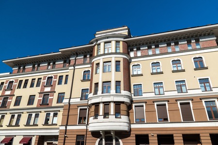 Moscow, Russia -May 14.2016. Luxury residential building in Lavroushinsky lane summer dayのeditorial素材