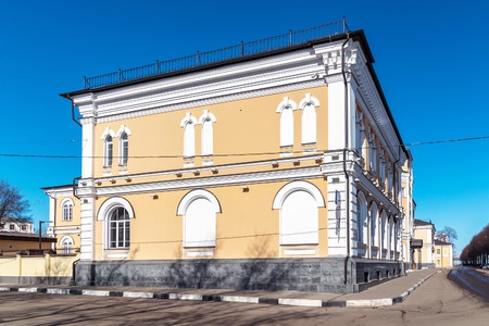 Russia, Yaroslavl-April 07.2016. Old architecture on the Volga embankmentのeditorial素材