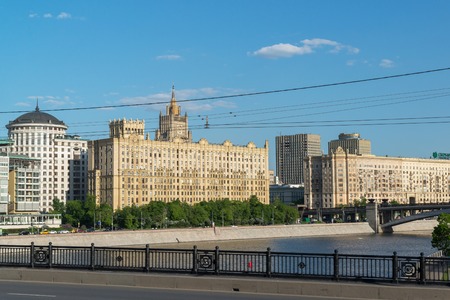 Moscow, Russia -03 June 2016. General view of Smolenskaya Embankmentのeditorial素材