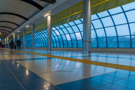 Kazan, Russia - March 25.2017. Interior of a metro station Ametievoのeditorial素材