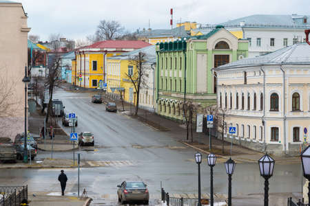 Kazan, Russia - March 25.2017. The historical center of city is Mislavsky streetのeditorial素材