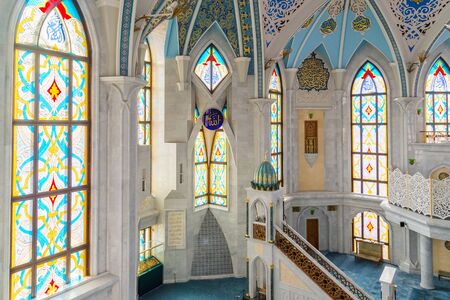 Kazan, Russia - March 26.2017. Interior of the mosque Kul Sharifのeditorial素材