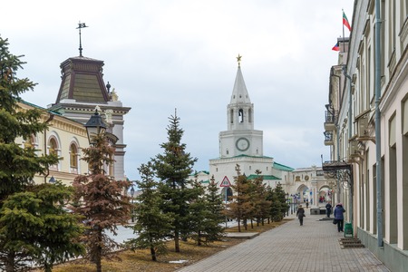 Kazan, Russia - Mar 26.2017. View of the territory of the Kremlinのeditorial素材