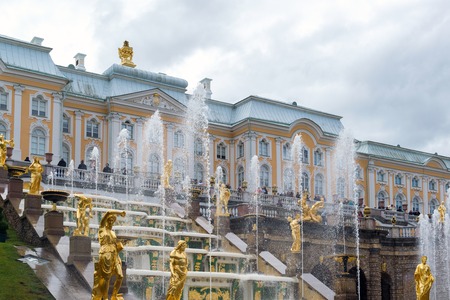 Peterhof, Russia - June 03.2017 The Great Cascade Fountainのeditorial素材