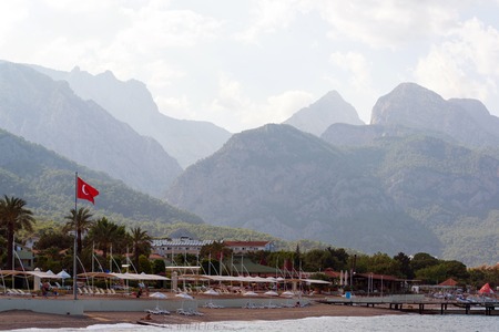 Turkey, a view of the peaks of the Taurus Mountainsの写真素材