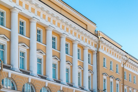 St. Petersburg, Russia - June 4 2017. The State Hermitage, the eastern wing of the General Staff...
