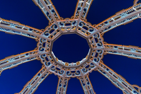 Fragment of a Christmas light decoration in Moscow, Russia.