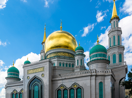 Domes of Cathedral Mosque in Moscow Russiaの写真素材