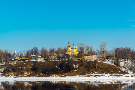 Spaso-Archangel Church in the city of Tutaev, Russiaの写真素材