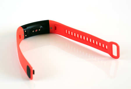 A fitness tracker on a light backgroundの写真素材