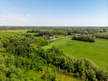 view from above to countryside in summer in Lipetsk region in Russiaの写真素材
