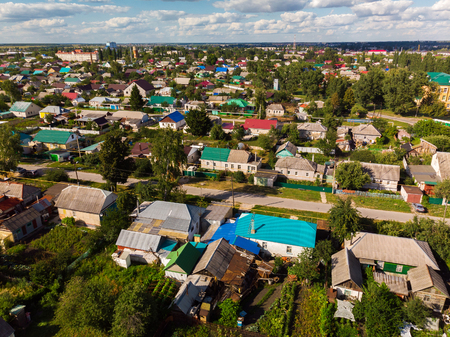 View from the top of Gryazi city in Lipetsk region in Russiaの写真素材