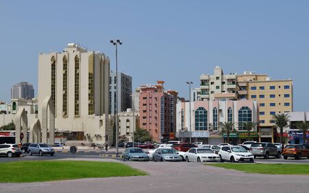 Ajman, UAE - April 6. 2018. Fragment of urban infrastructure in a Central partのeditorial素材