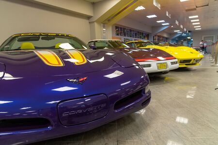 Sochi, Russia - May 30. 2018. Corvette in Auto Sports Museum in main tribune of autodromeのeditorial素材