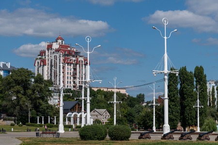 View of city center from Admiralteiskaya Squareの写真素材