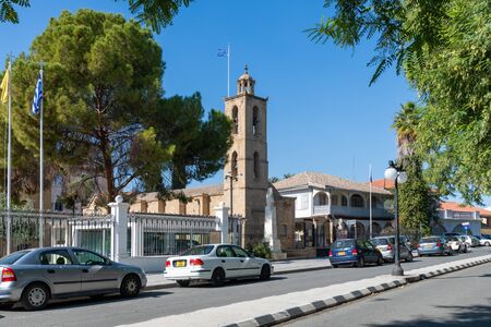 Nicosia, Cyprus - November 2. 2018. Belfry Cathedral of St. John the Divineのeditorial素材