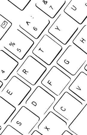 Picture of a fragment of the keyboard with letters