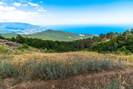 Beautiful view from Mount Ah-Petri in Crimeaの写真素材