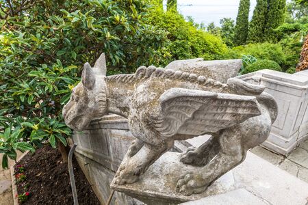 Chimera sculpture about Livadia Palace, Residence of Russian Tsars in Livadia, Crimeaの写真素材