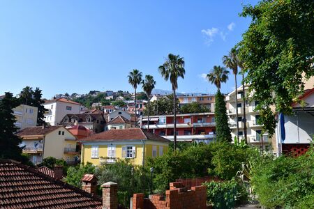 Herceg Novi City view from Forte, Mare stairs, Montenegroの写真素材